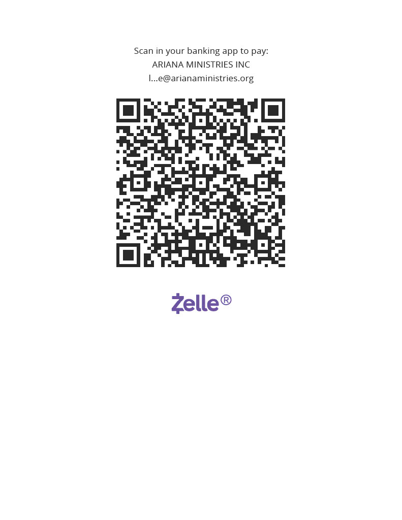 Donation QR code for Ariana Ministries